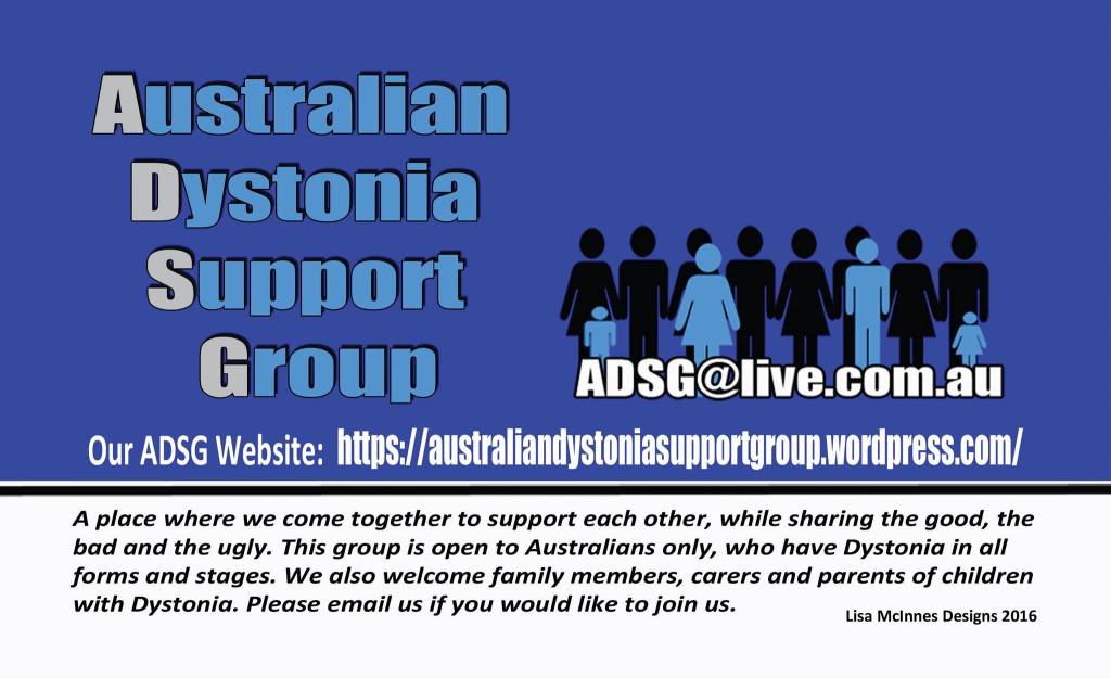 Australian Dystonia Support Group Card